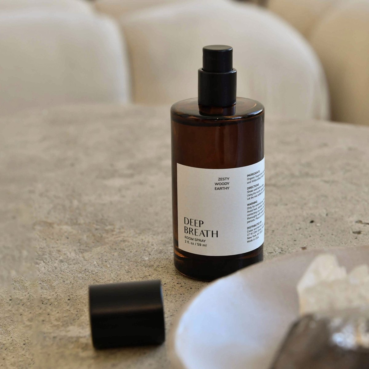 CEDAR AND MYRRH Deep Breath Wellness Room Spray - Zesty · Woody · Earthy