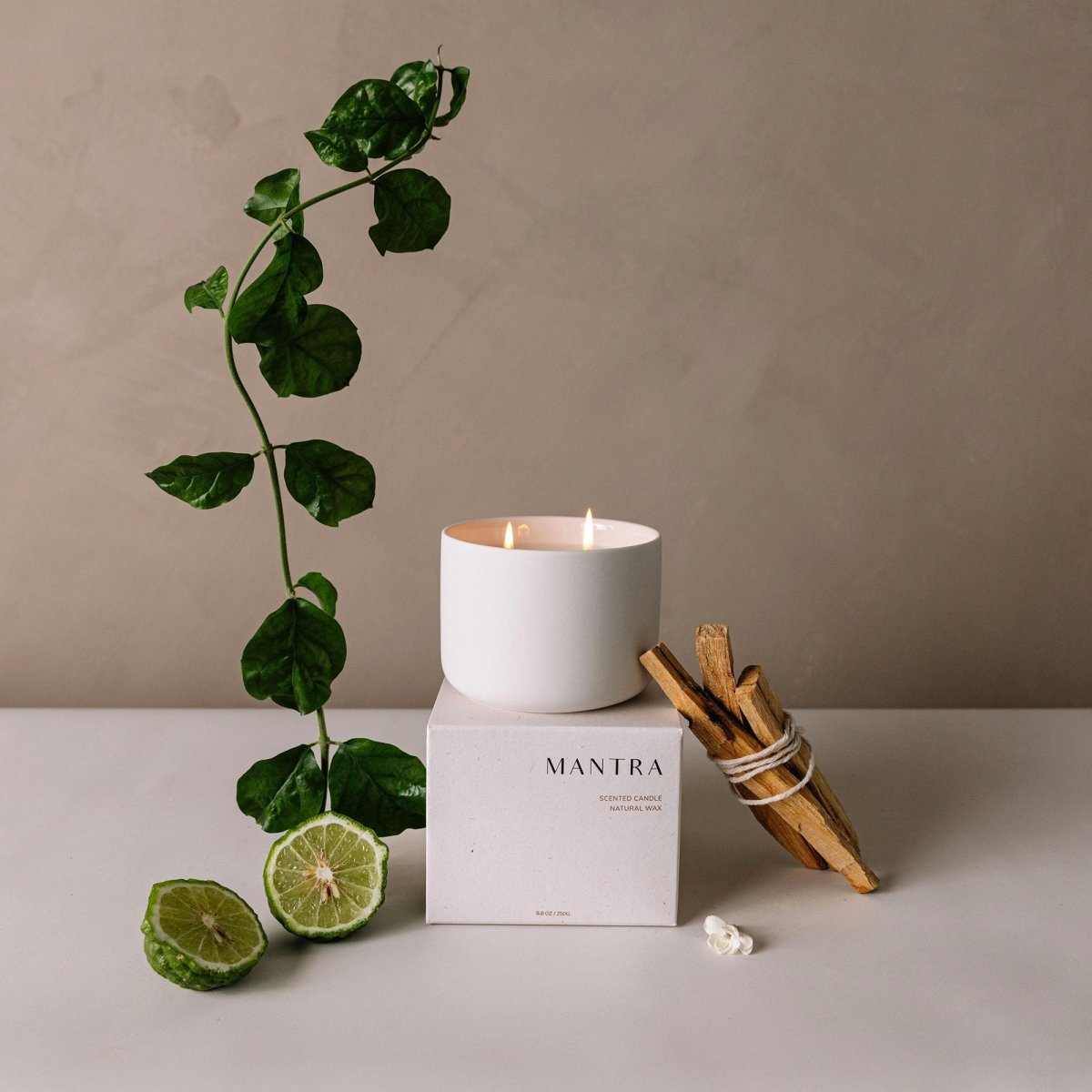 CEDAR AND MYRRH Mantra Wellness Candle