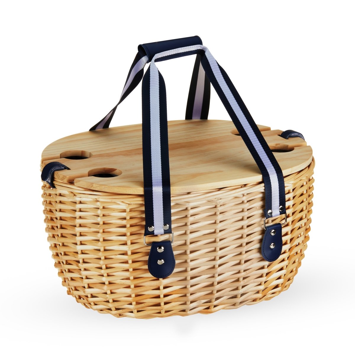 Twine Living Central Park Willow Picnic Basket for Four - lily & onyx