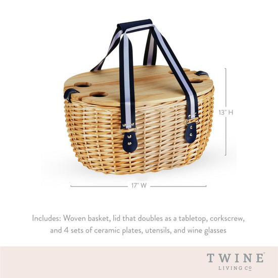 Twine Living Central Park Willow Picnic for Four - lily & onyx