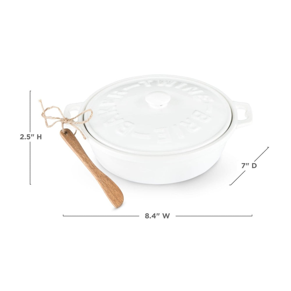 
                      
                        Twine Living Ceramic Brie Baker & Acacia Wood Spreader Set - lily & onyx
                      
                    