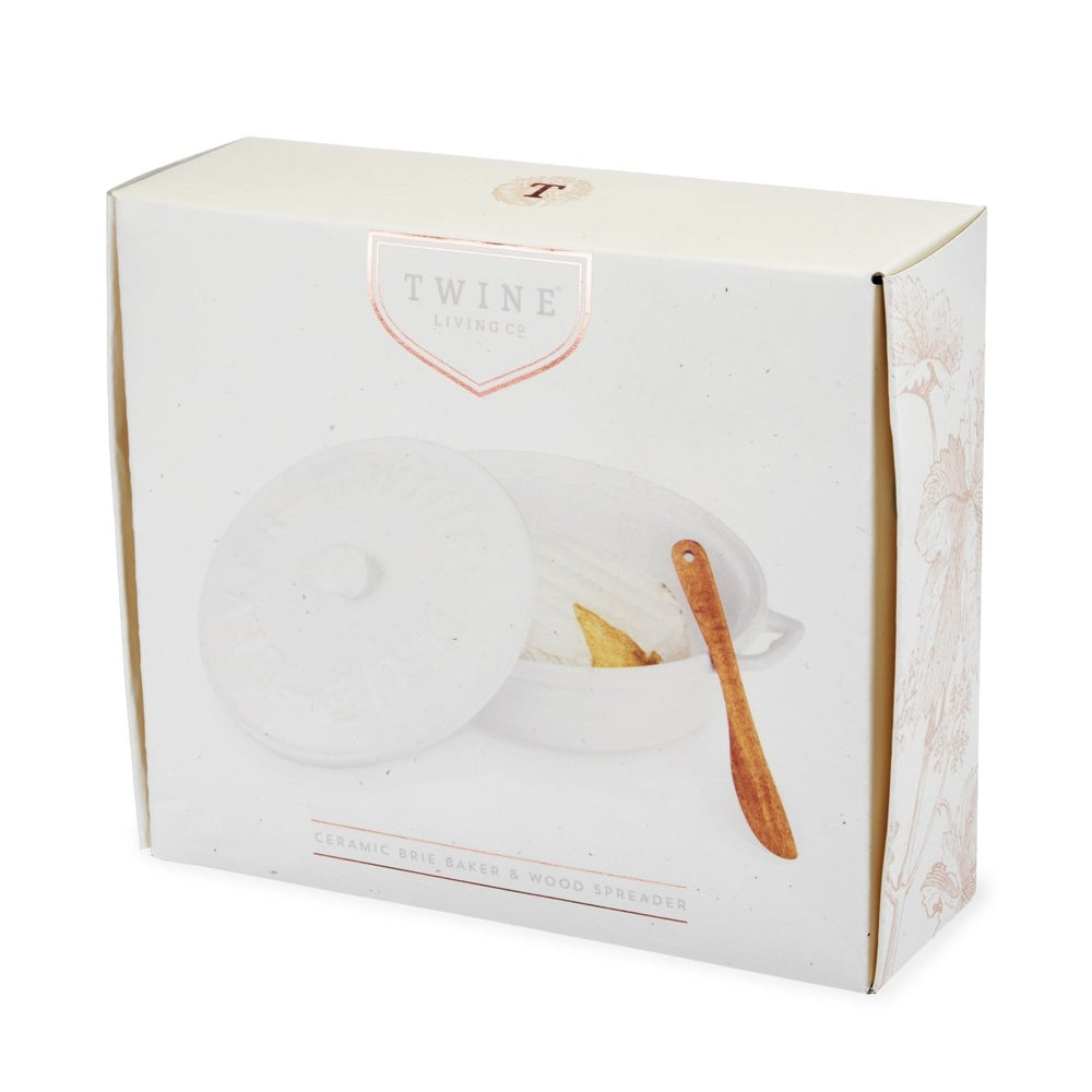 
                      
                        Twine Living Ceramic Brie Baker & Acacia Wood Spreader Set - lily & onyx
                      
                    