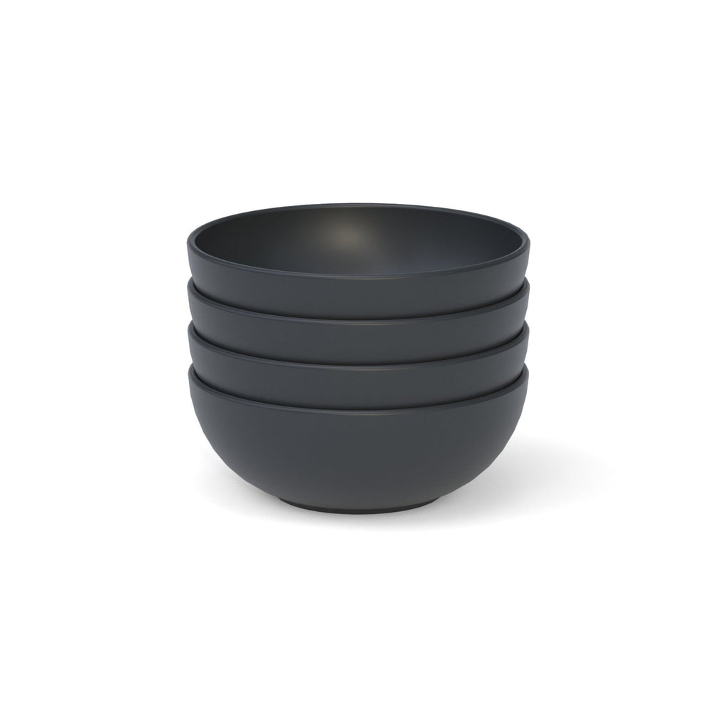 24 oz Round Cereal Bowl, Set of 4 - Black