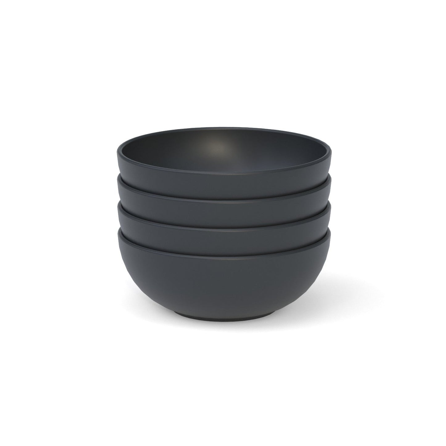24 oz Round Cereal Bowl, Set of 4 - Black