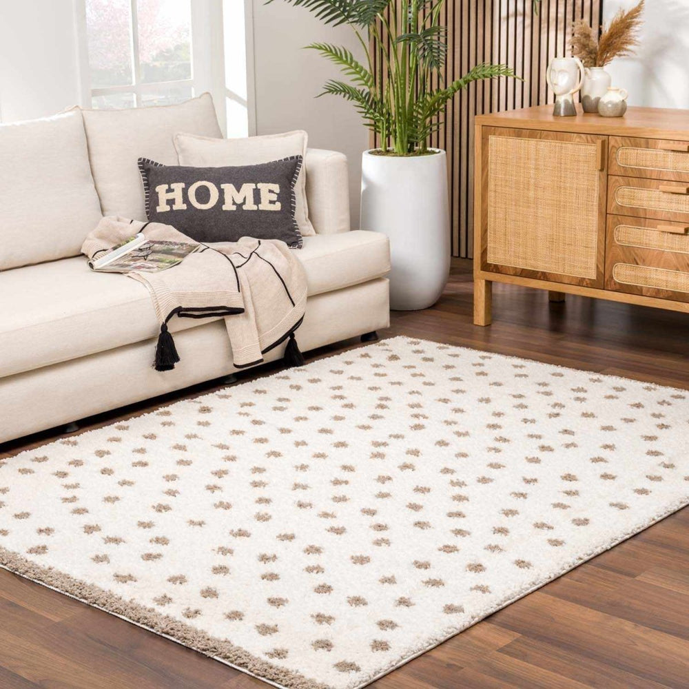 
                      
                        Hauteloom Chaia Dotted Cream & Brown Plush Rug
                      
                    