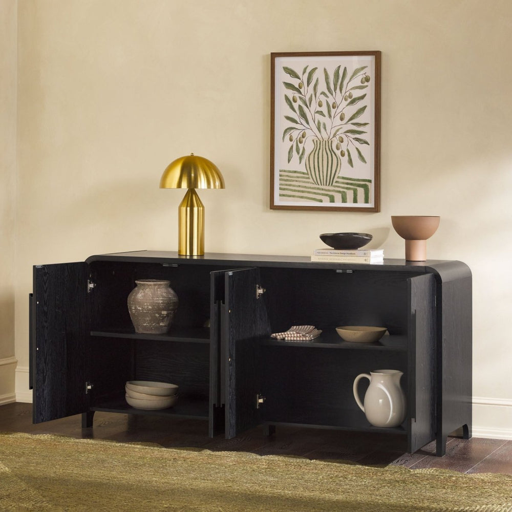 
                      
                        Walker Edison Chantelle 64" Modern Curved Buffet Sideboard & TV Stand - lily & onyx
                      
                    