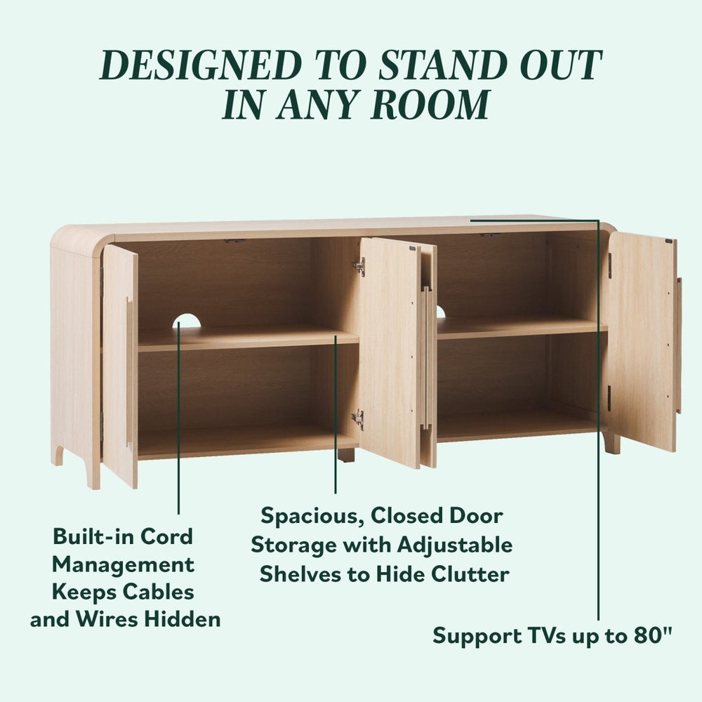 
                      
                        Walker Edison Chantelle 64" Modern Curved Buffet Sideboard & TV Stand - lily & onyx
                      
                    