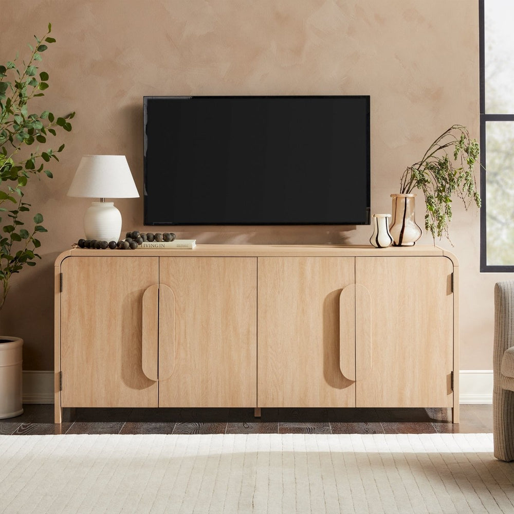
                      
                        Walker Edison Chantelle 64" Modern Curved Buffet Sideboard & TV Stand - lily & onyx
                      
                    