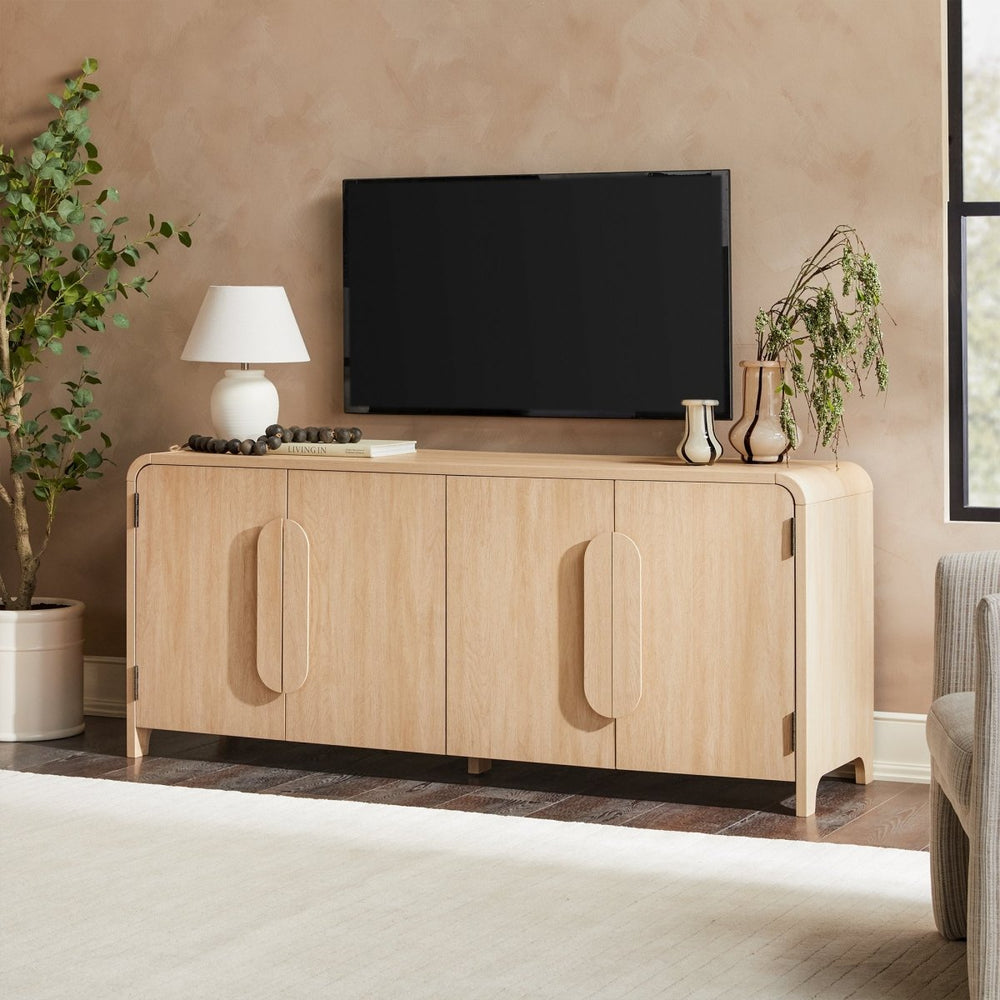 
                      
                        Walker Edison Chantelle 64" Modern Curved Buffet Sideboard & TV Stand - lily & onyx
                      
                    