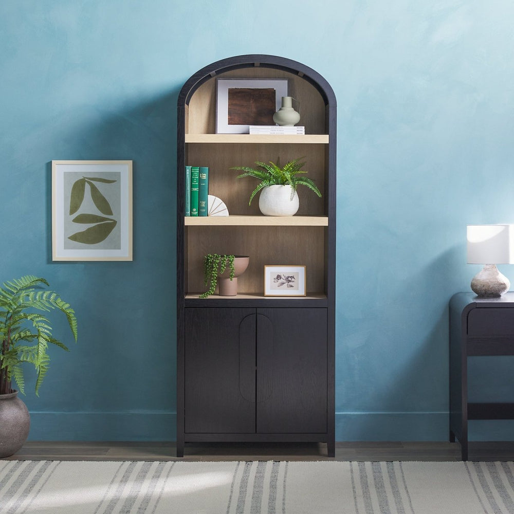 
                      
                        Walker Edison Chantelle Modern Arched Bookshelf with Cabinet - lily & onyx
                      
                    