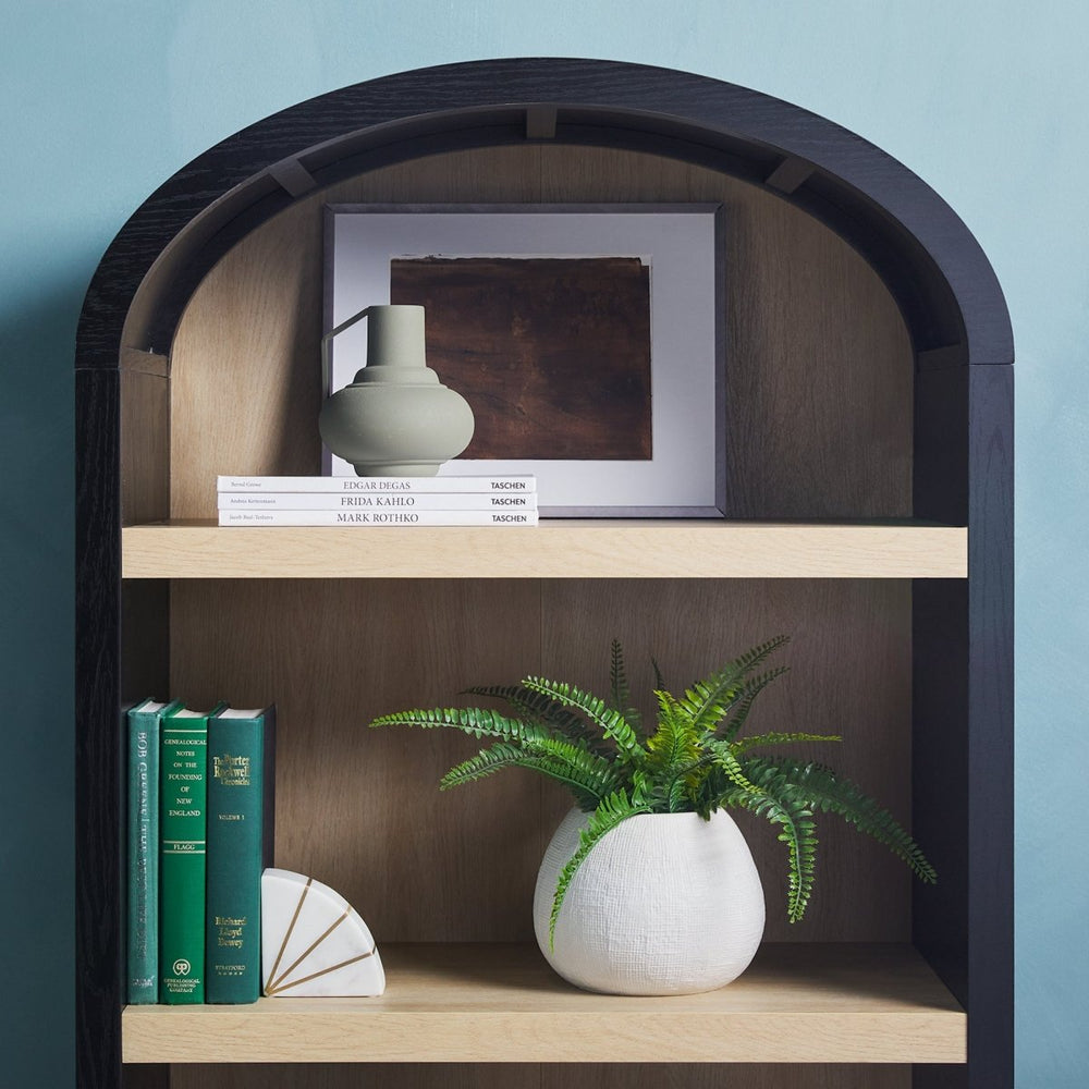 
                      
                        Walker Edison Chantelle Modern Arched Bookshelf with Cabinet - lily & onyx
                      
                    