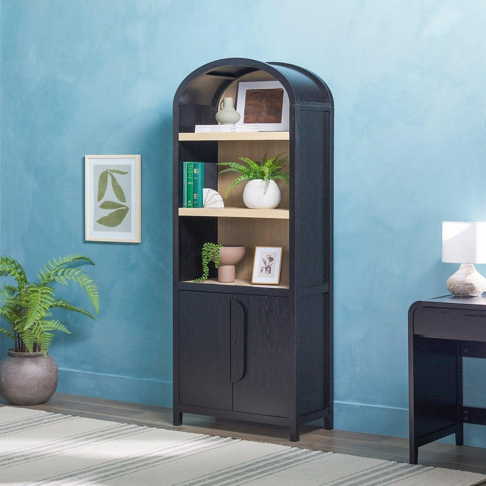 
                      
                        Walker Edison Chantelle Modern Arched Bookshelf with Cabinet - lily & onyx
                      
                    