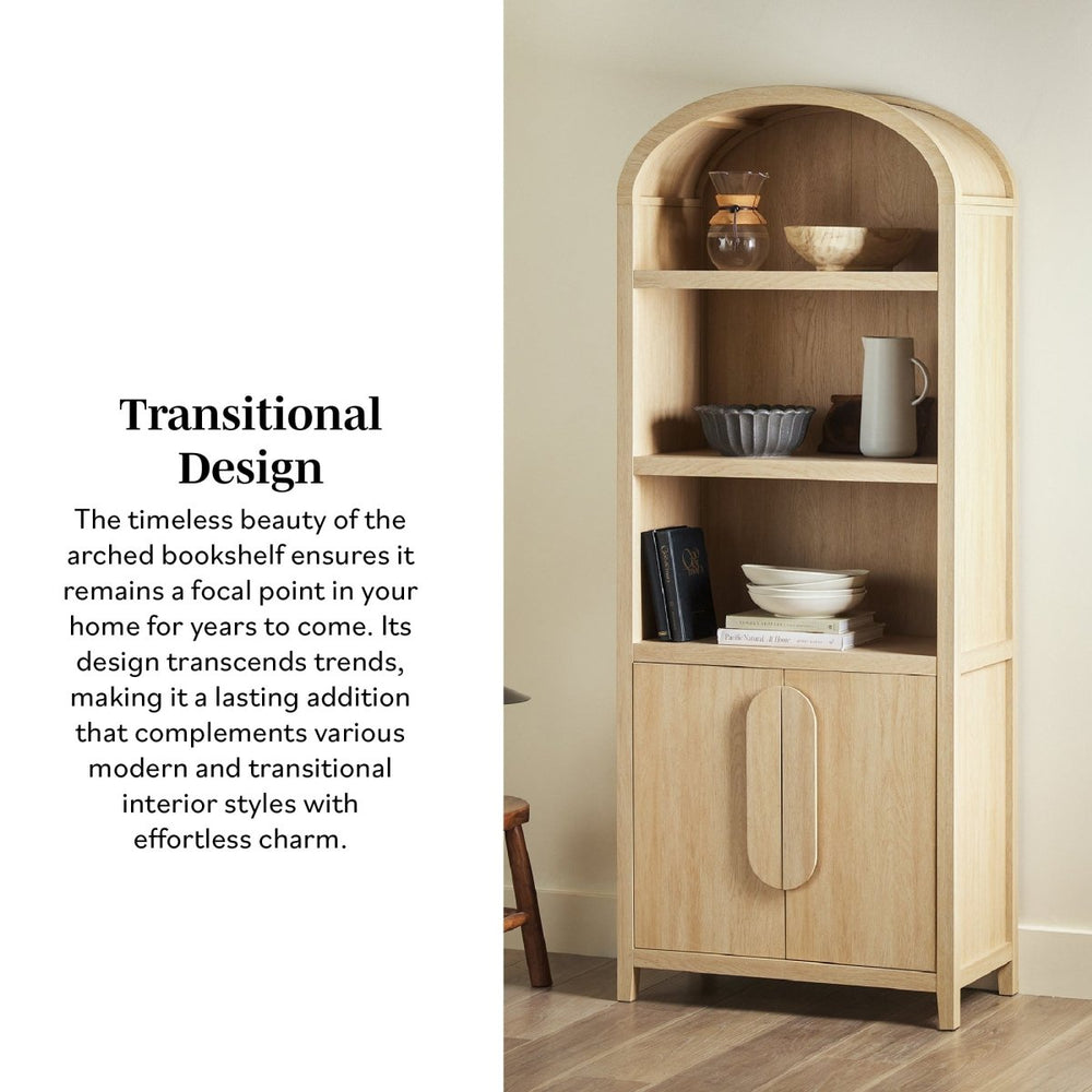
                      
                        Walker Edison Chantelle Modern Arched Bookshelf with Cabinet
                      
                    
