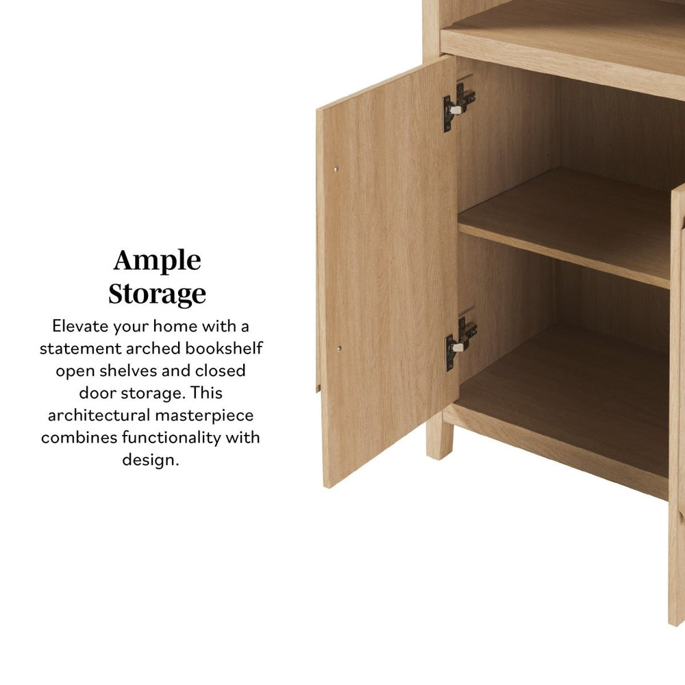 
                      
                        Walker Edison Chantelle Modern Arched Bookshelf with Cabinet
                      
                    