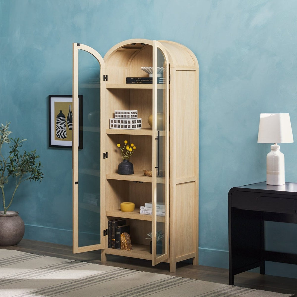 
                      
                        Walker Edison Chantelle Modern Arched Bookshelf with Glass Doors
                      
                    