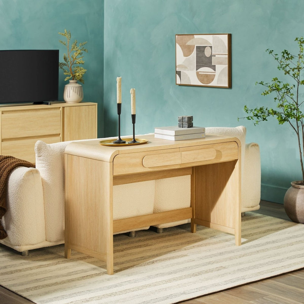 Walker Edison Chantelle Modern Curved Writing Desk - lily & onyx