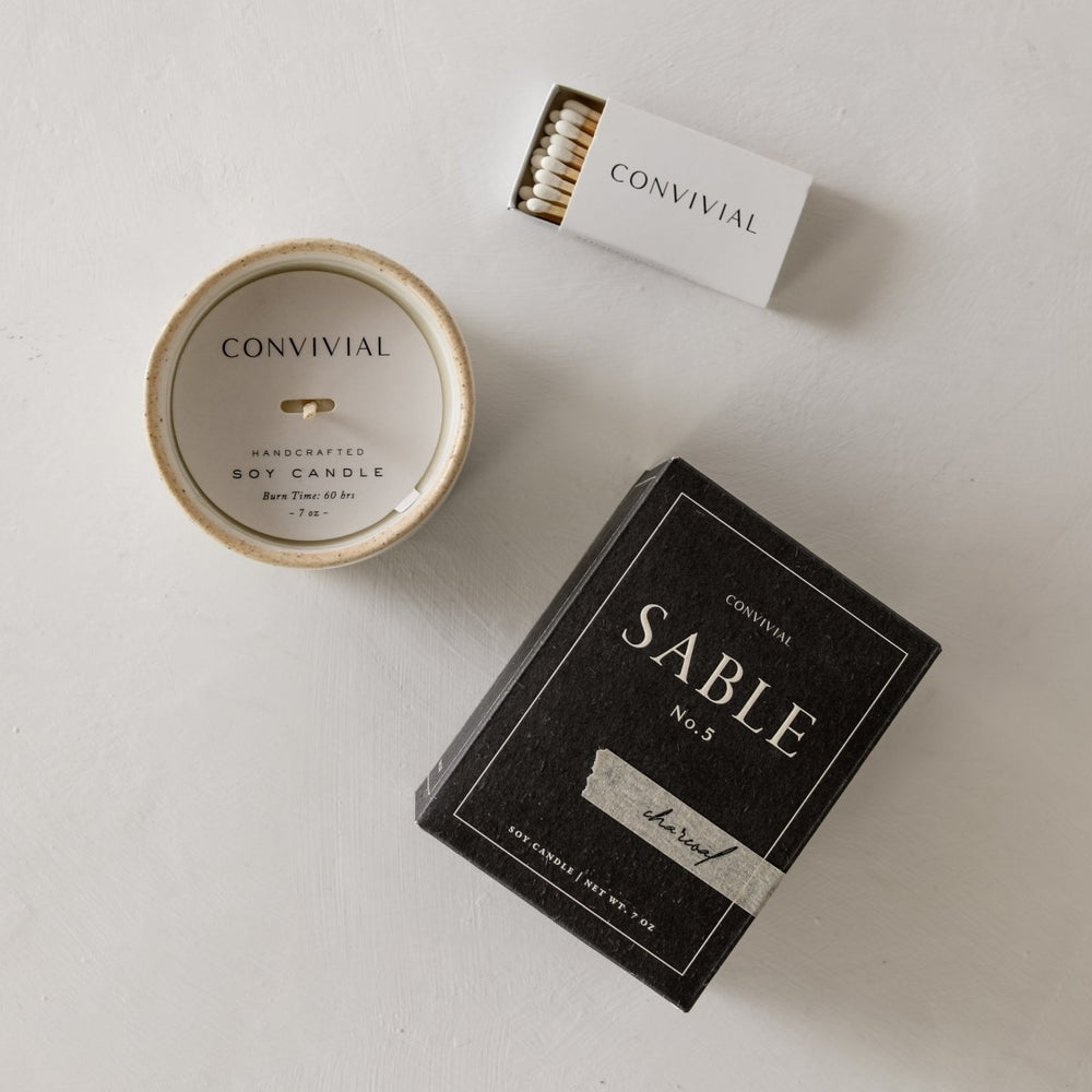 
                      
                        CONVIVIAL Charcoal | 7 oz Candle - lily & onyx
                      
                    