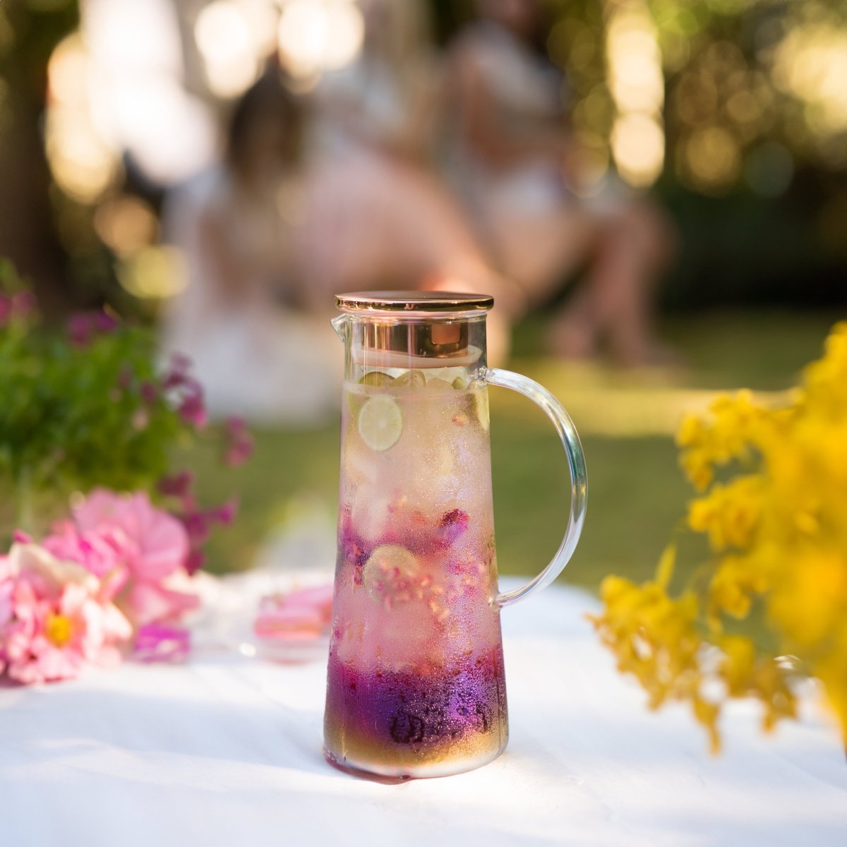 Pinky Up Tea Charlie Iridescent Glass Iced Tea Carafe - lily & onyx