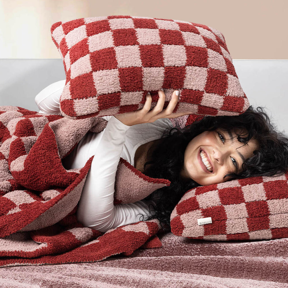 
                      
                        Sunday Citizen Checkerboard Mini Pillow - lily & onyx
                      
                    