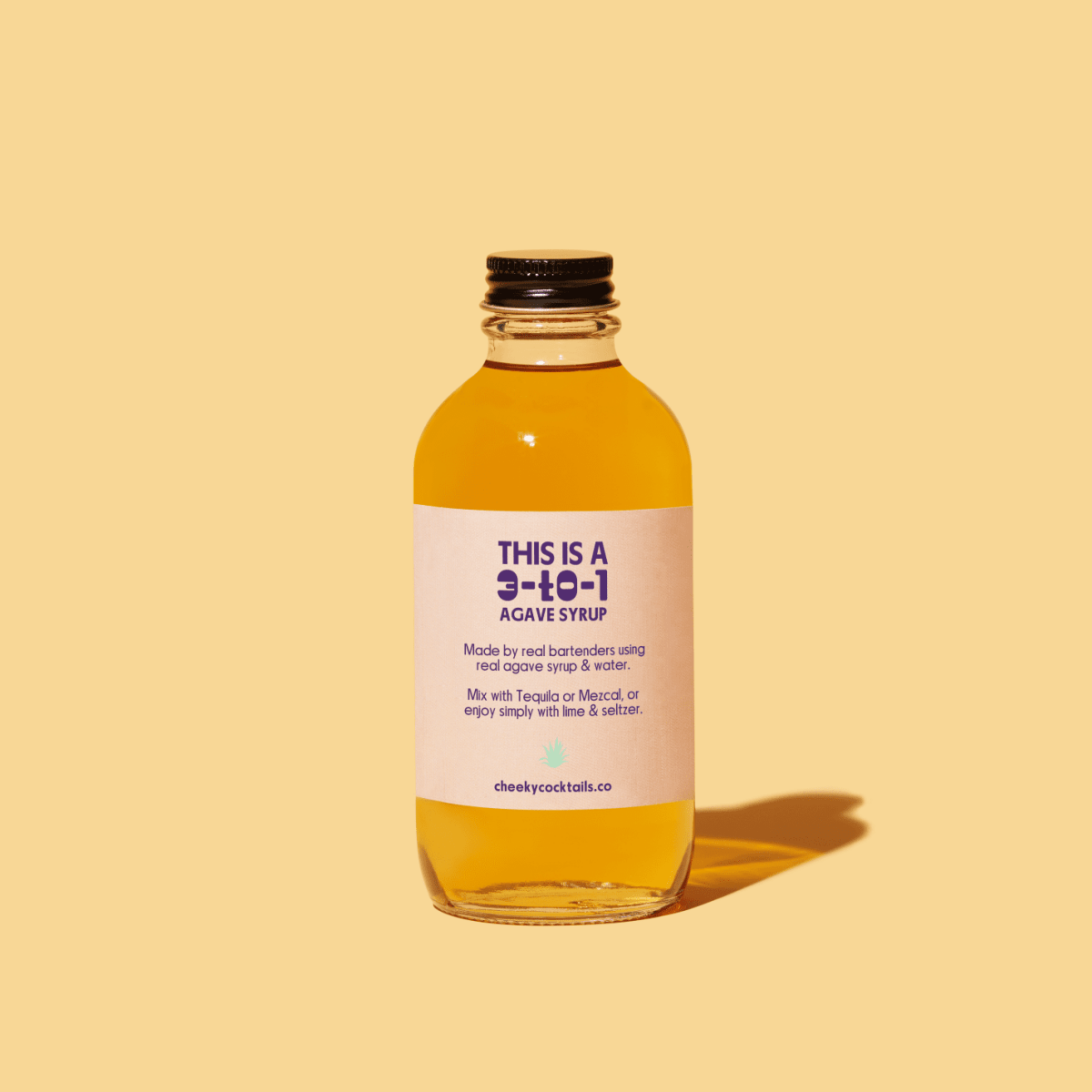 Cheeky Cocktails Agave Syrup 3:1 Ratio Bartender Grade 16.9oz - Cocktail Sweetener