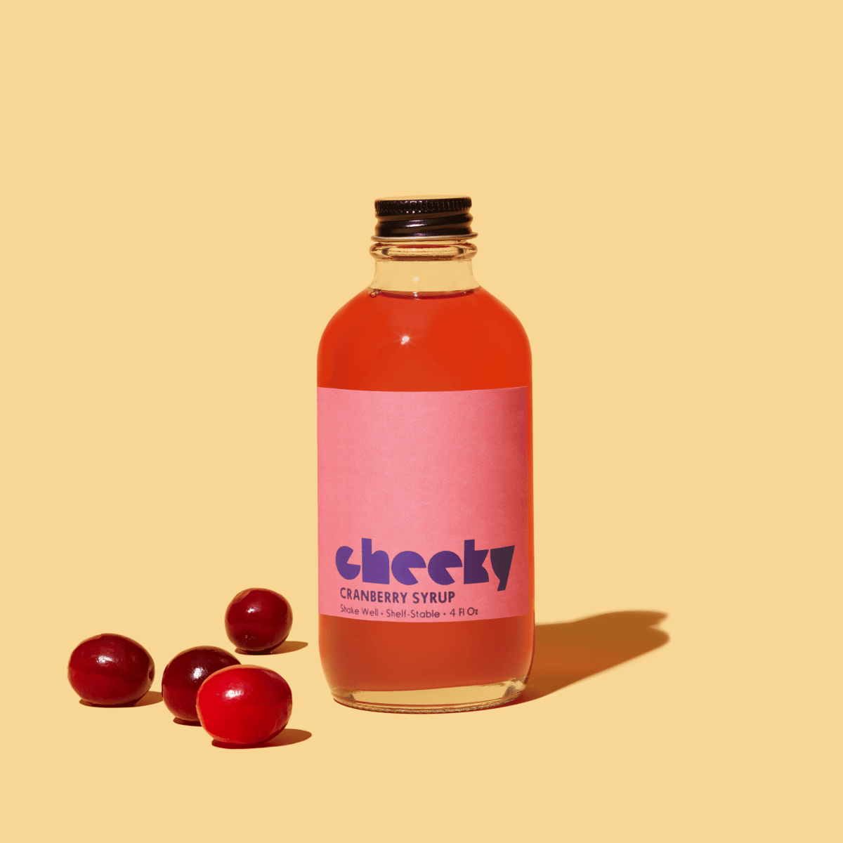 Cheeky Cocktails Cranberry Lemon Cocktail Syrup - 100% Juice Cosmopolitan Mixer