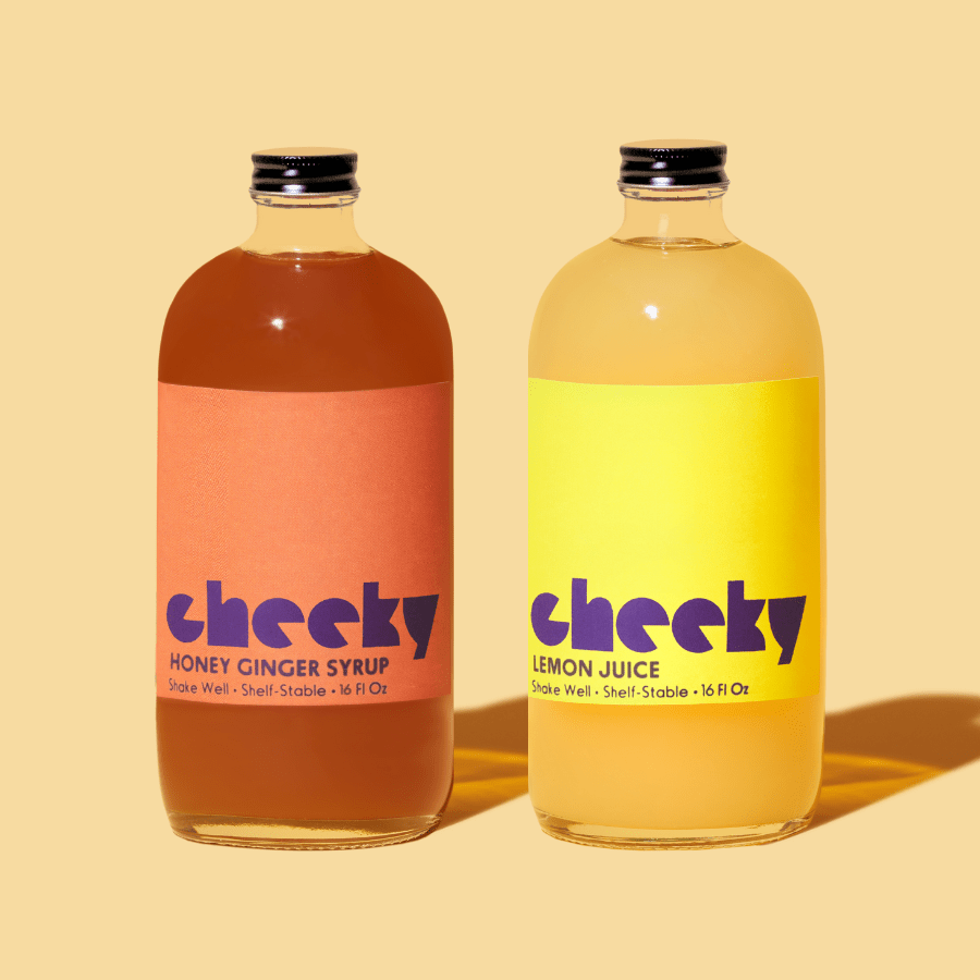 Cheeky Cocktails Penicillin Cocktail Syrup Set - Honey Ginger Lemon Mixer Kit