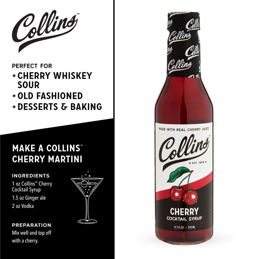 
                      
                        Collins Cherry Cocktail Syrup, 12.7 oz - lily & onyx
                      
                    