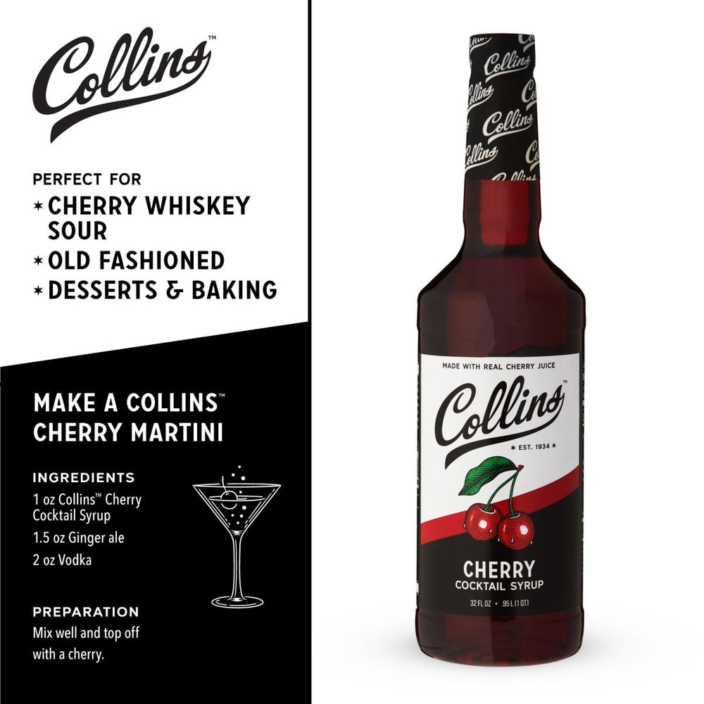 
                      
                        Collins Cherry Cocktail Syrup, 32 oz - lily & onyx
                      
                    