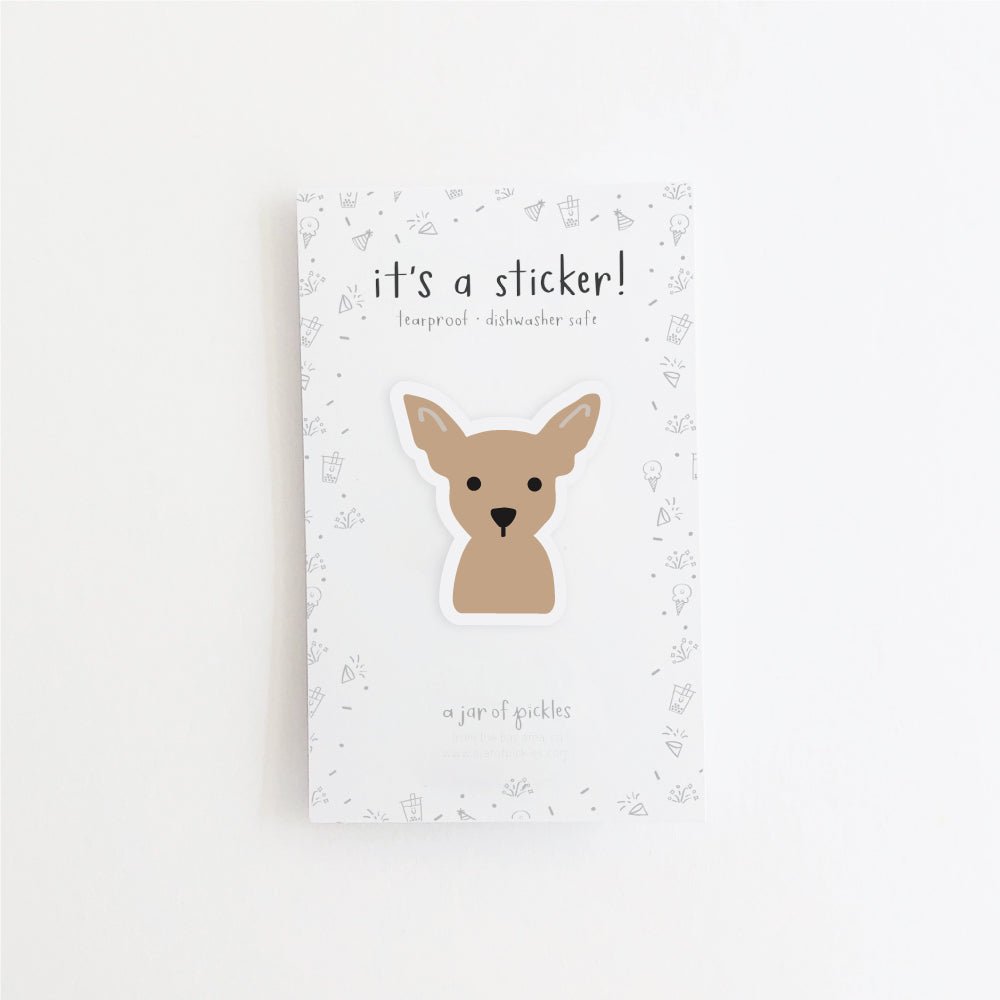 A Jar of Pickles Chihuahua Dog Vinyl Sticker - lily & onyx