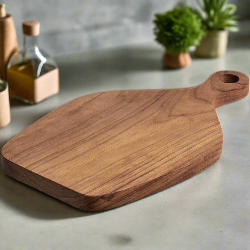 texxture Chiku Teak Wood Platter, 11.8