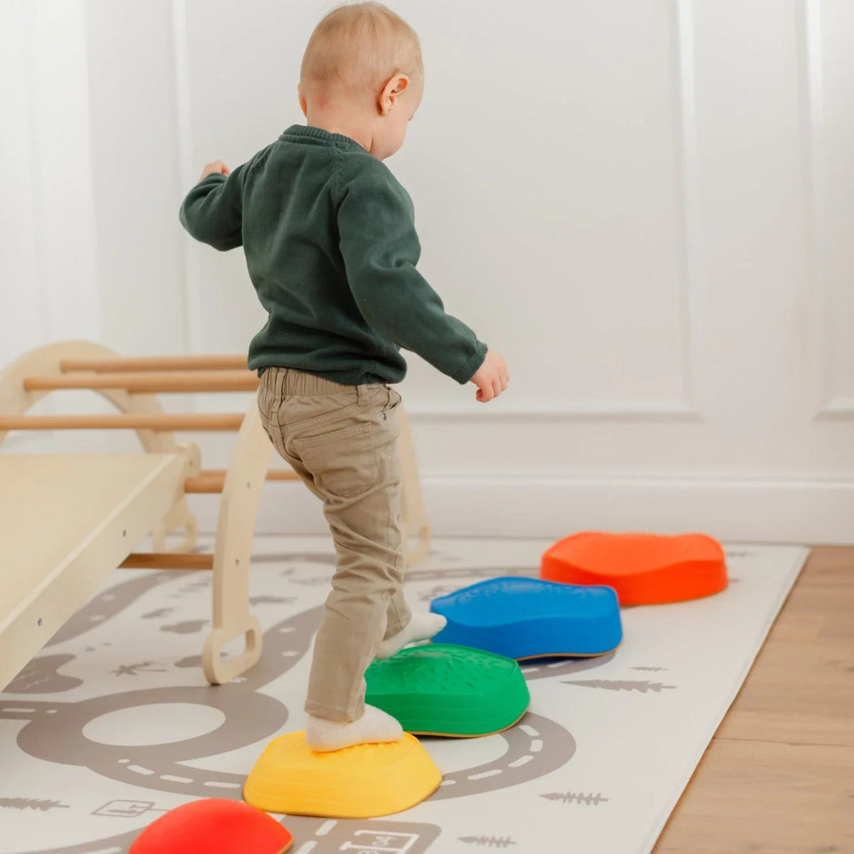 Tiny Land Children's Balance Stepping Stones - Rainbow Colors - lily & onyx