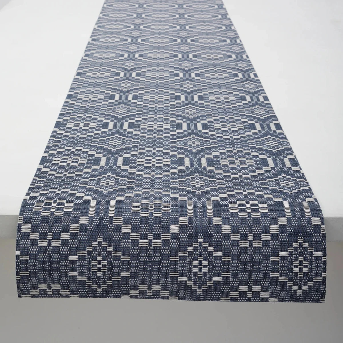 Chilewich Chilewich Overshot Table Runner | Vintage Coverlet Inspired Design, 72x14"