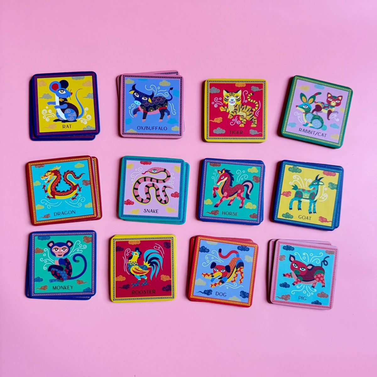 Bo & Mei Chinese Zodiac Memory Match Game - lily & onyx