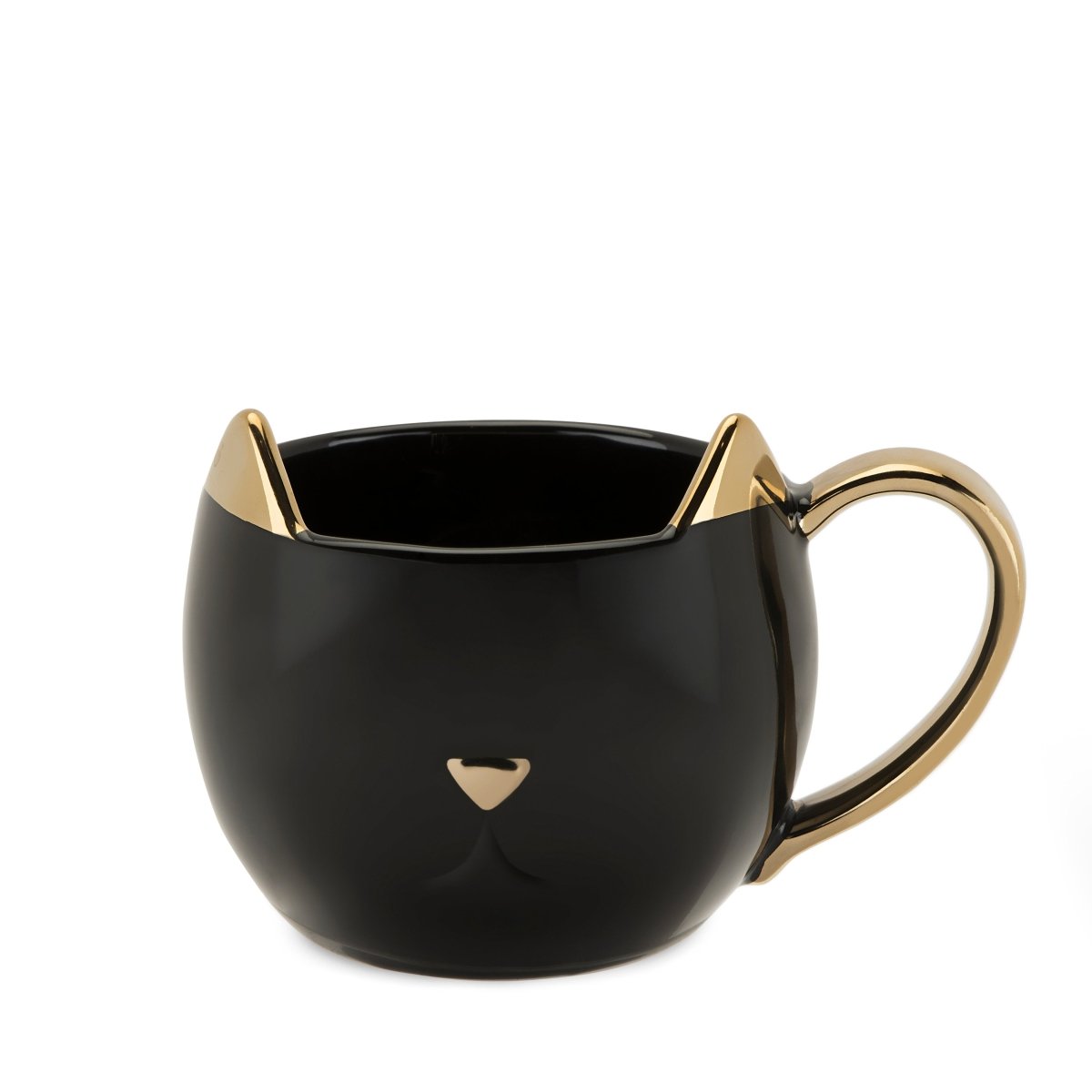 Pinky Up Tea Chloe Ceramic Cat Mug, Black - lily & onyx