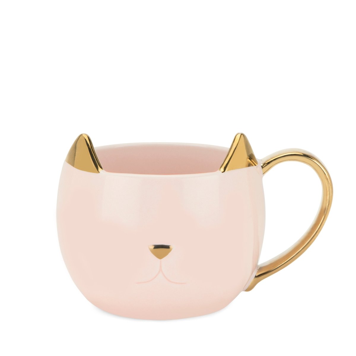Pinky Up Tea Chloe Ceramic Cat Mug, Pink - lily & onyx
