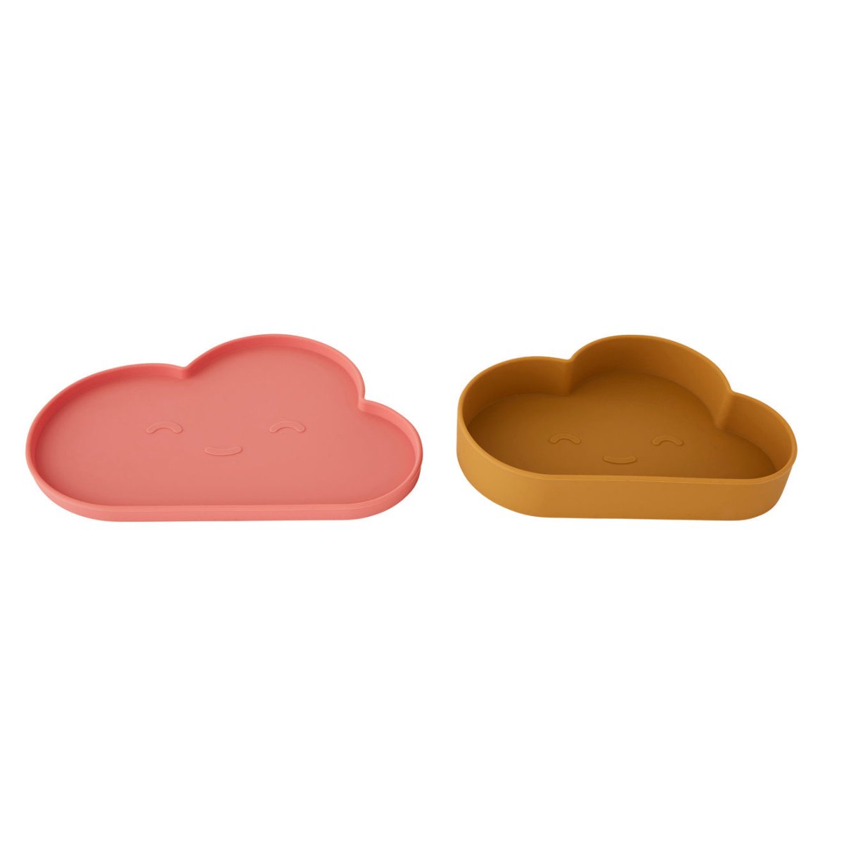 oyoy.us Chloe Cloud Plate & Bowl - Light Rubber / Coral - lily & onyx