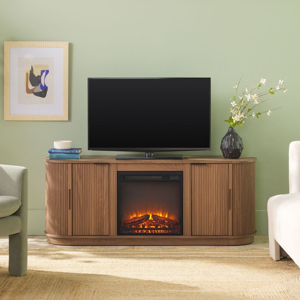 
                      
                        Walker Edison Chloe Modern Scandinavian Reeded 60" Fireplace TV Stand - lily & onyx
                      
                    