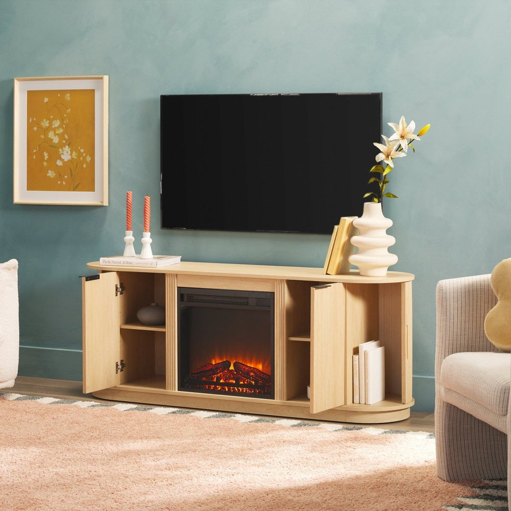 
                      
                        Walker Edison Chloe Modern Scandinavian Reeded 60" Fireplace TV Stand - lily & onyx
                      
                    