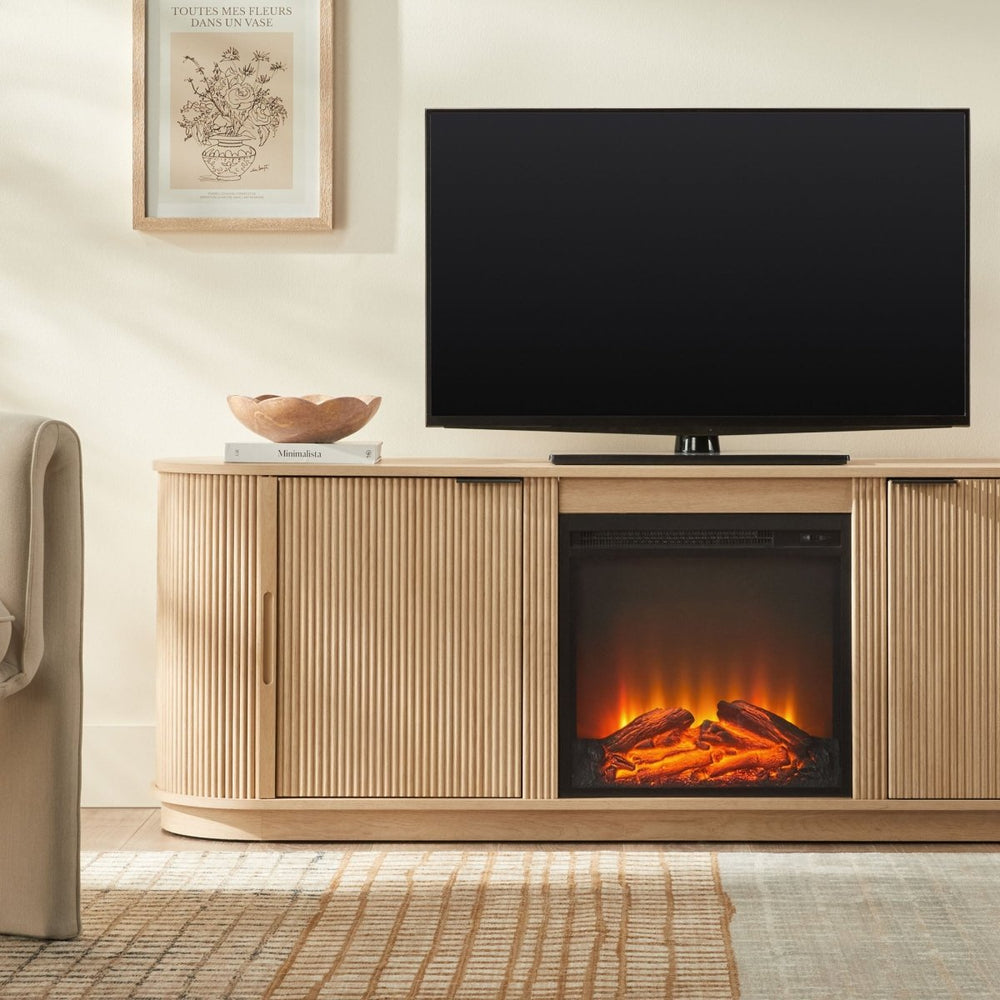 
                      
                        Walker Edison Chloe Modern Scandinavian Reeded Fireplace TV Stand - lily & onyx
                      
                    