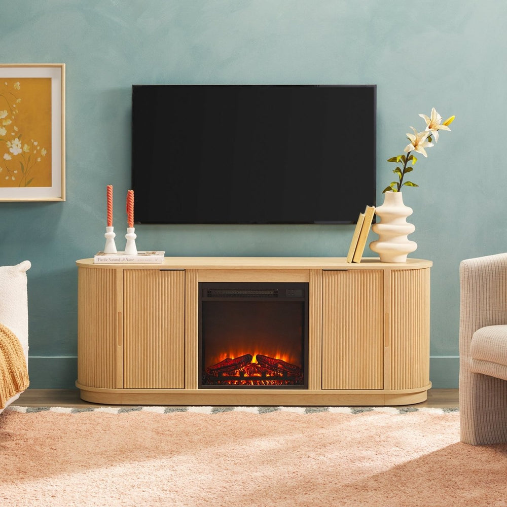 
                      
                        Walker Edison Chloe Modern Scandinavian Reeded Fireplace TV Stand - lily & onyx
                      
                    