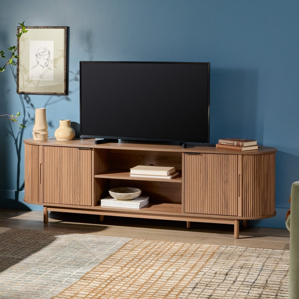 Walker Edison Chloe Modern Scandinavian Reeded TV Stand - lily & onyx