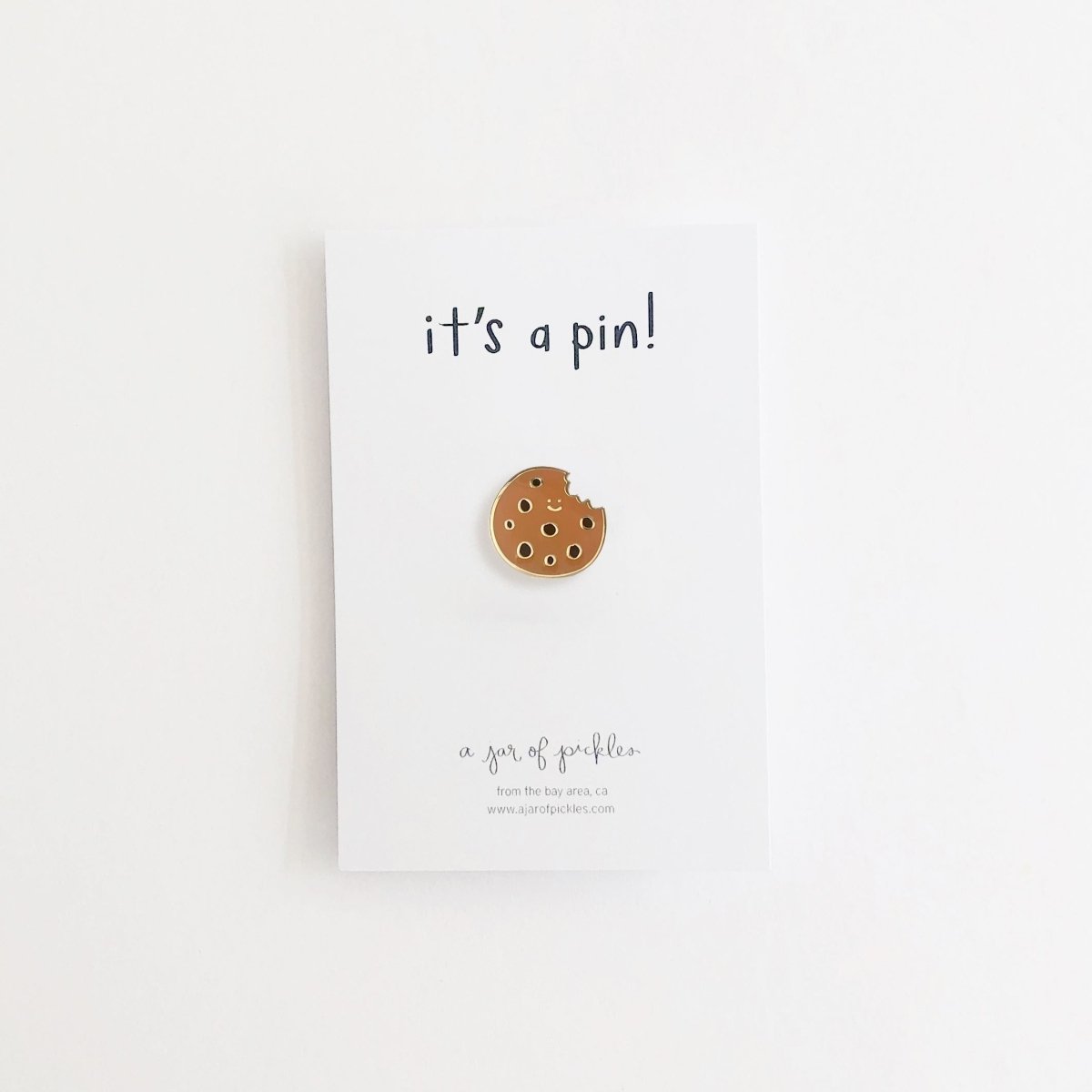 A Jar of Pickles Chocolate Chip Cookie Pin - lily & onyx
