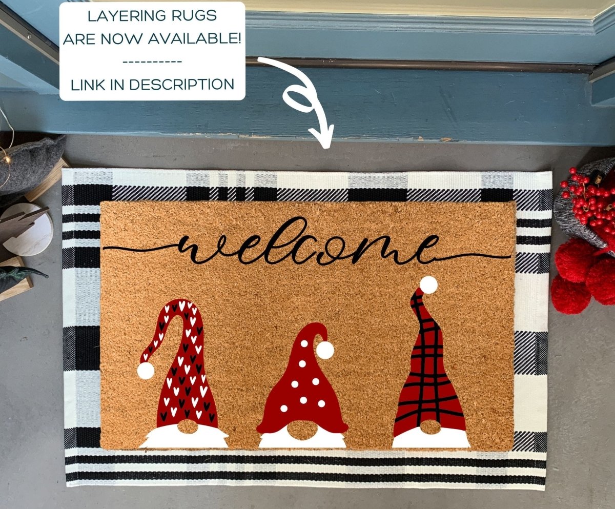 Nickel Designs Custom Doormats Christmas Gnomes Doormat