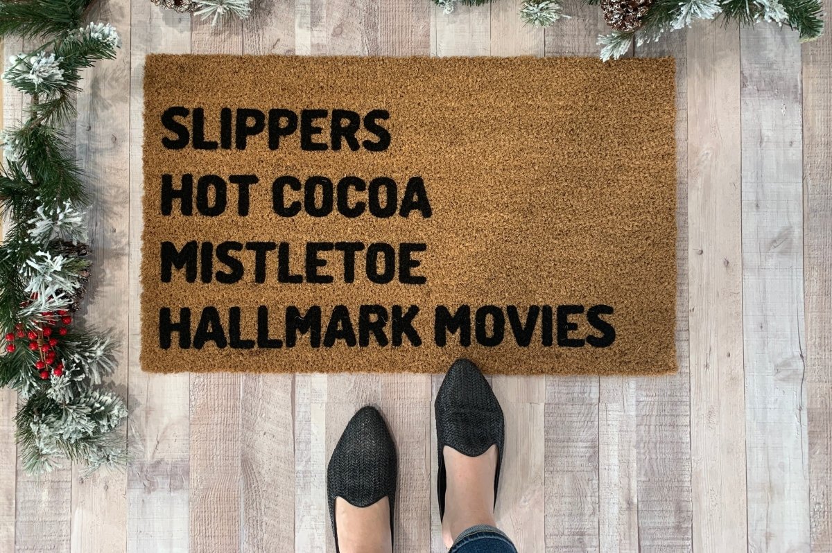 Nickel Designs Custom Doormats Christmas List Holiday Doormat