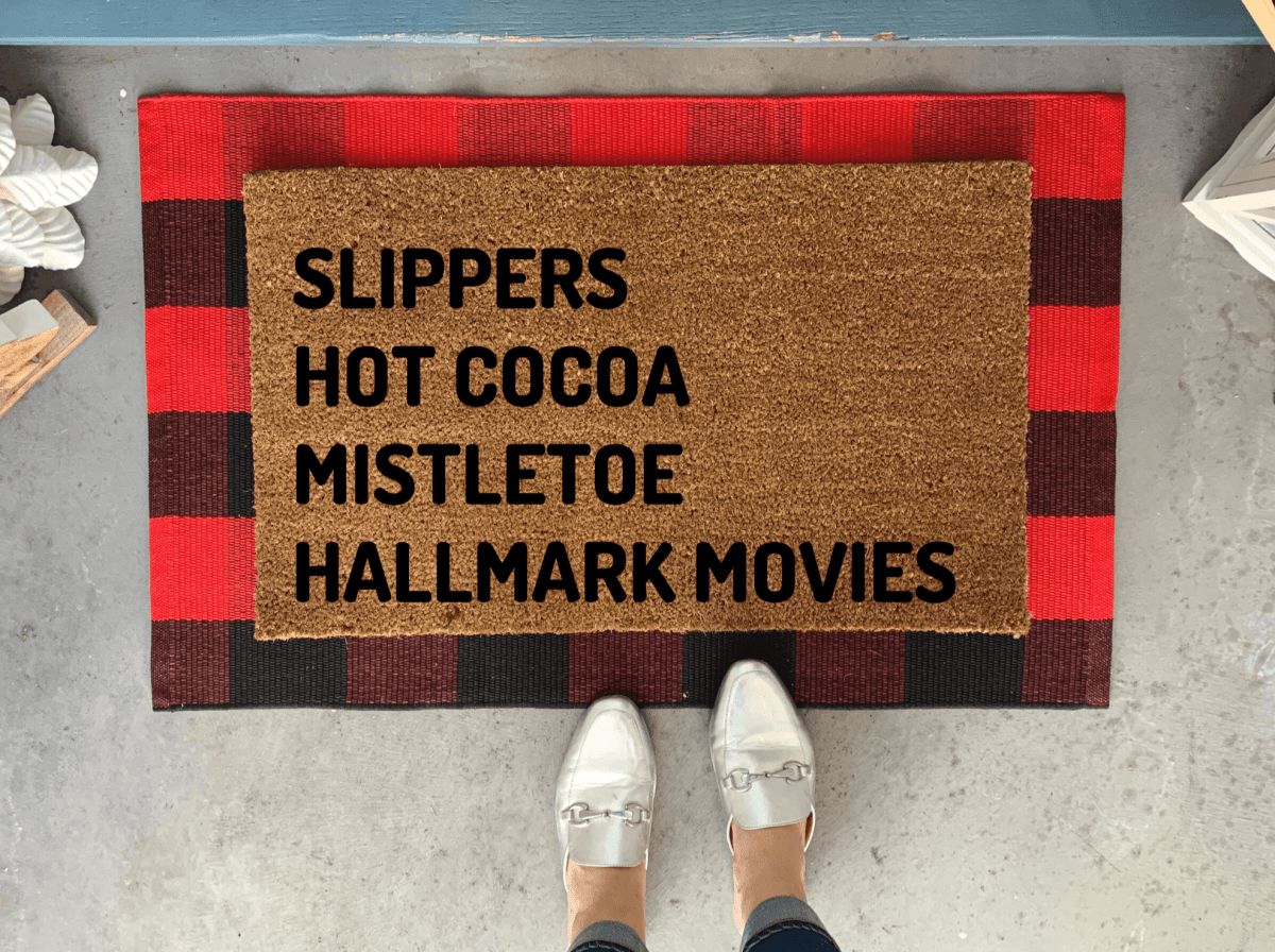 Nickel Designs Custom Doormats Christmas List Holiday Doormat