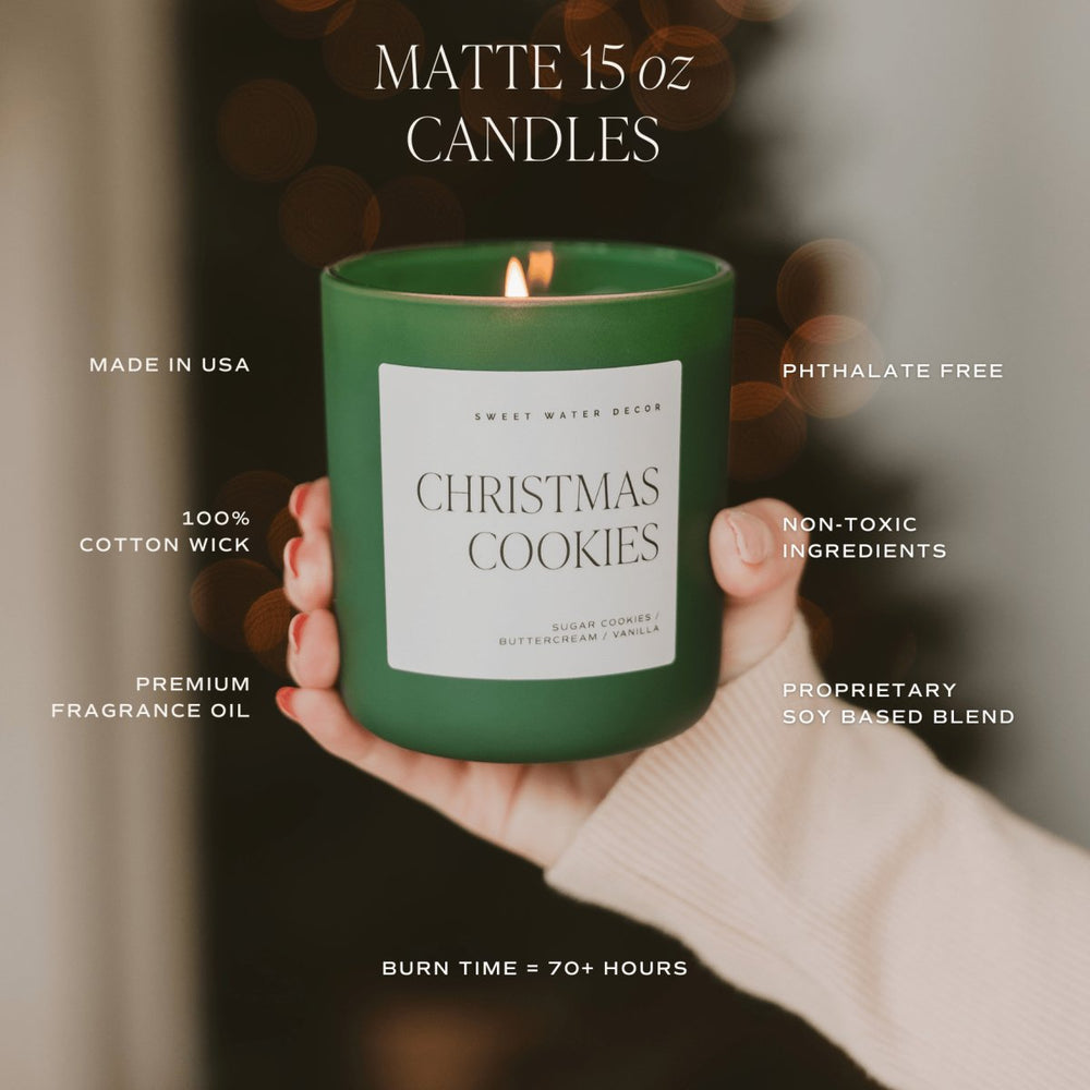 
                      
                        Sweet Water Decor Christmas Tree Farm Soy Candle - Green Matte Jar - 15 oz - lily & onyx
                      
                    