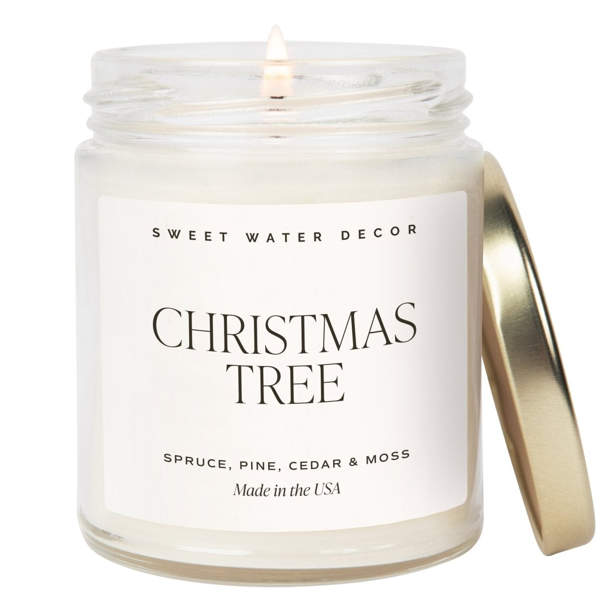 Sweet Water Decor Christmas Tree Soy Candle - Clear Jar - 9 oz - lily & onyx