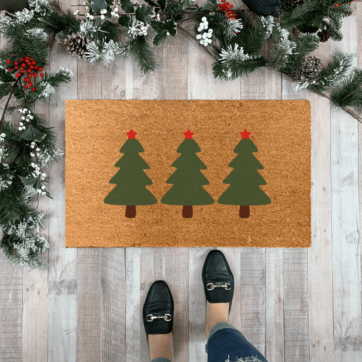 Nickel Designs Custom Doormats Christmas Trees Doormat