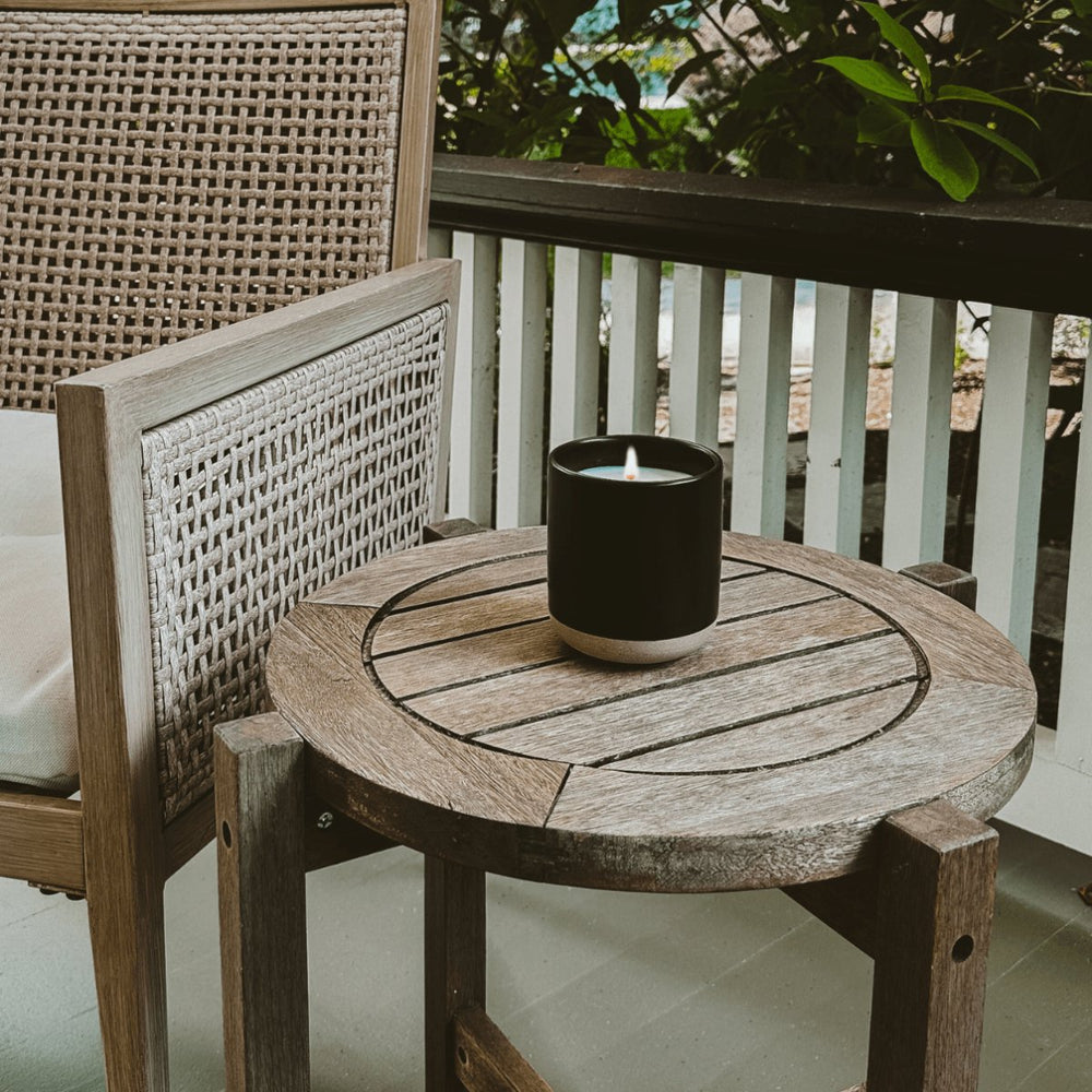 Sweet Water Decor Citronella Black Stoneware Candle - lily & onyx