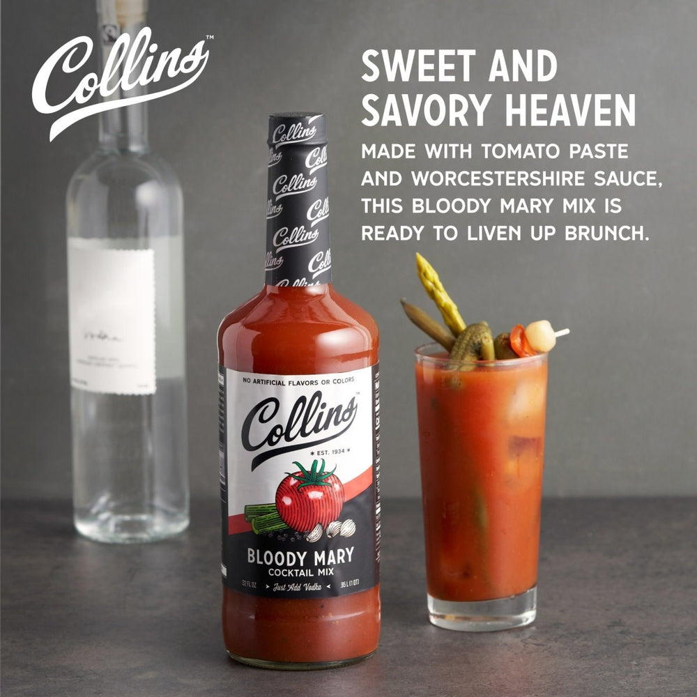 
                      
                        Collins Classic Bloody Mary Cocktail Mix, 32 oz - Set of 6 - lily & onyx
                      
                    